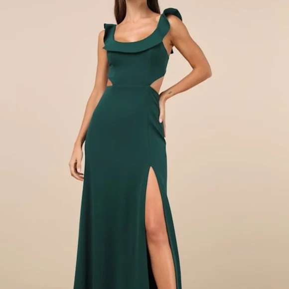 Lulus | Dresses | Lulus Captivating Charisma Emerald Ruffled Cutout Tieback Maxi Dress Green | Poshmark Lulus | Dresses | Lulus Captivating Charisma Emerald Ruffled Cutout Tieback Maxi Dress Green | Poshmark